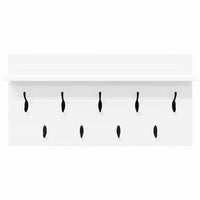 vidaXL Appendiabiti a muro Bianco 80 x 40 x 12 cm Legno multistrato