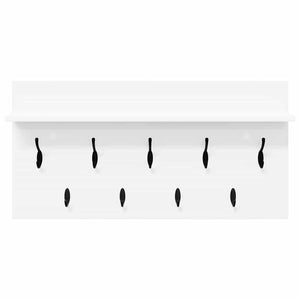 vidaXL Appendiabiti a muro Bianco 80 x 40 x 12 cm Legno multistrato