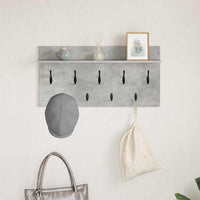 vidaXL Appendiabiti a muro Grigio cemento 80 x 40 x 12 cm