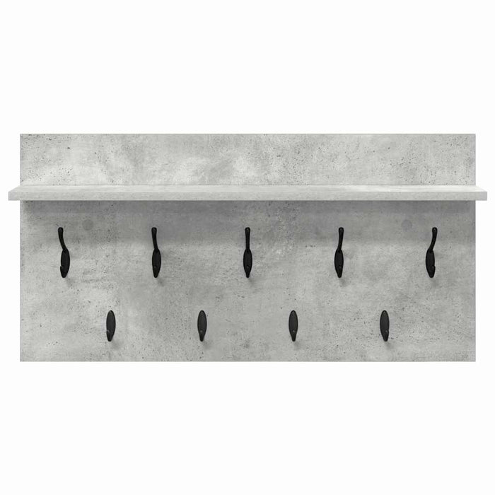Appendiabiti a muro Grigio cemento 80 x 40 x 12 cm 874438