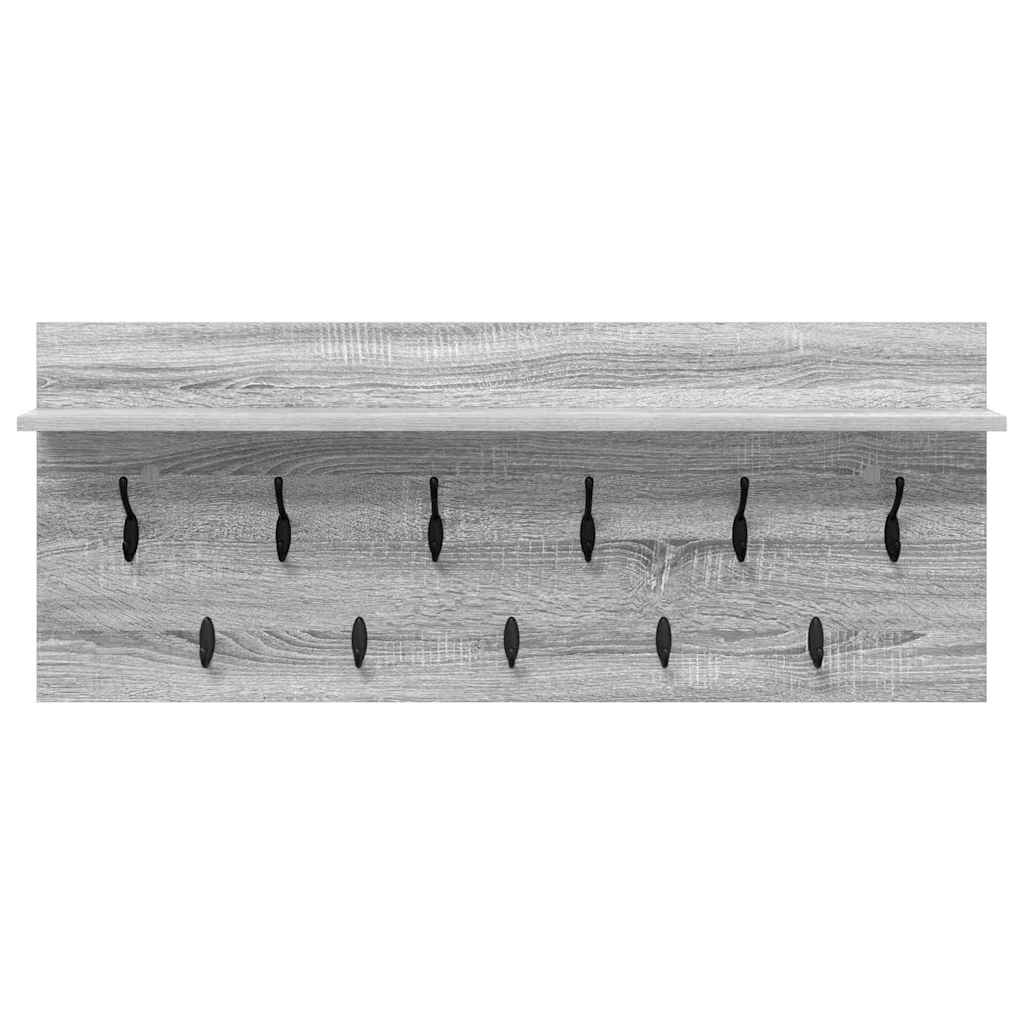 Appendiabiti a muro Grigio sonoma Legno multistrato 874448