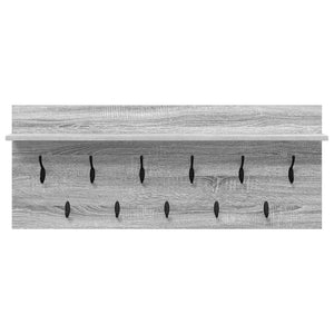 Appendiabiti a muro Grigio sonoma Legno multistrato 874448