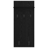 Appendiabiti a muro con lo scaffale Rovere nero 90 x 40 x 10 cm 874452