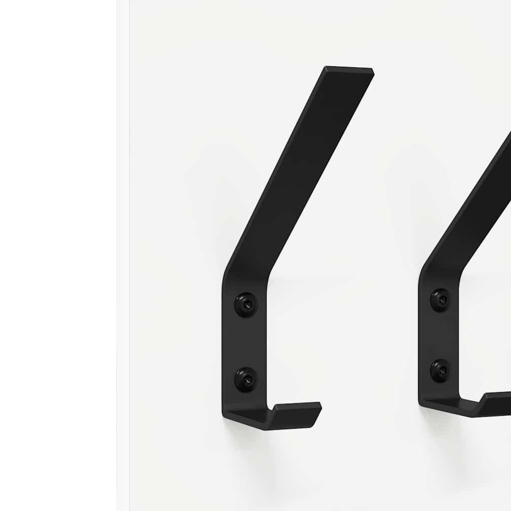 Appendiabiti a muro Bianco 20 x 1.5 x 100 cm Legno multistrato 874459