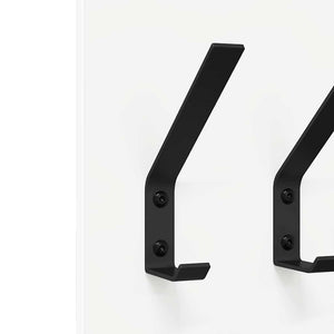 Appendiabiti a muro Bianco 20 x 1.5 x 100 cm Legno multistrato 874459