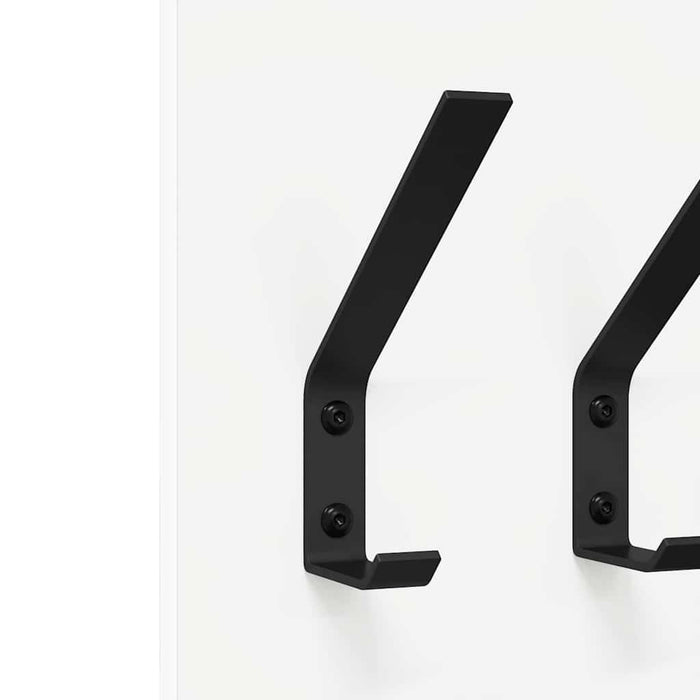 Appendiabiti a muro Bianco 20 x 1.5 x 100 cm Legno multistrato 874459