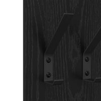 Appendiabiti a muro Rovere nero 20 x 1.5 x 100 cm 874460