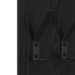 vidaXL Appendiabiti a muro Rovere nero 20 x 1.5 x 100 cm