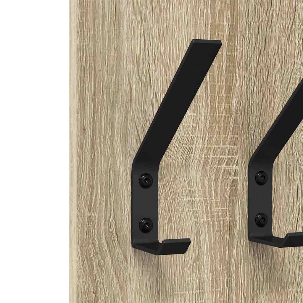 Appendiabiti a muro rovere sonoma 20 x 1.5 x 100 cm 874461