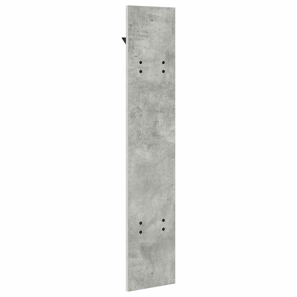 Appendiabiti a muro Grigio cemento 20 x 1.5 x 100 cm 874462