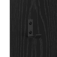 Appendiabiti a muro Rovere nero 30 x 1.5 x 80 cm 874468
