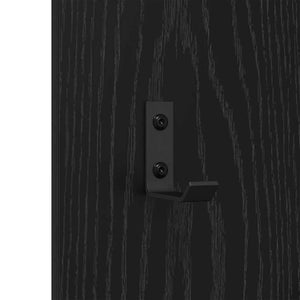 Appendiabiti a muro Rovere nero 30 x 1.5 x 80 cm 874468