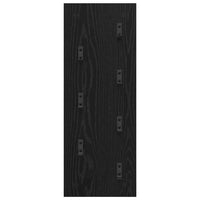 Appendiabiti a muro Rovere nero 30 x 1.5 x 80 cm 874468