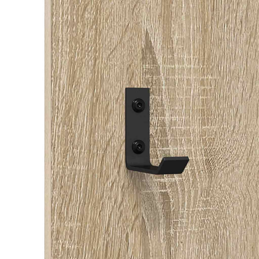 Appendiabiti a muro rovere sonoma 30 x 1.5 x 80 cm 874469