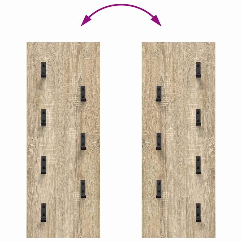 Appendiabiti a muro rovere sonoma 30 x 1.5 x 80 cm 874469