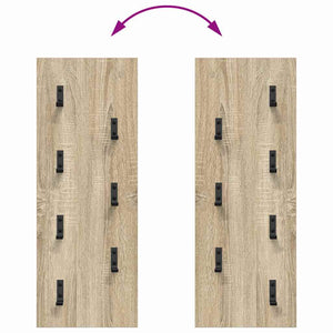 Appendiabiti a muro rovere sonoma 30 x 1.5 x 80 cm 874469