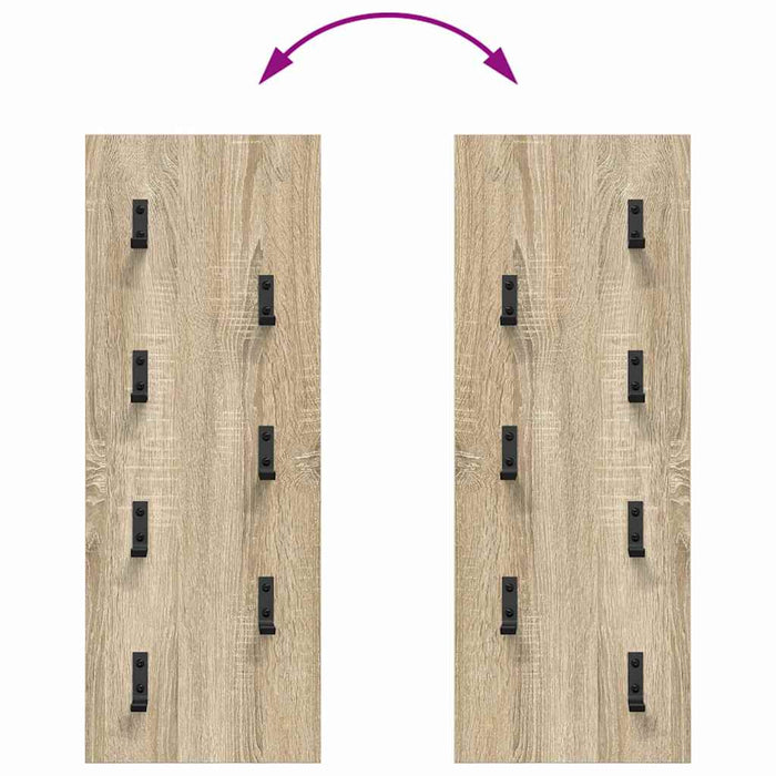 Appendiabiti a muro rovere sonoma 30 x 1.5 x 80 cm 874469