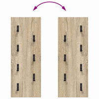 vidaXL Appendiabiti a muro rovere sonoma 30 x 1.5 x 80 cm