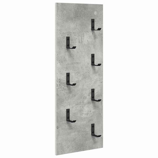 Appendiabiti a muro Grigio cemento 30 x 1.5 x 80 cm 874470