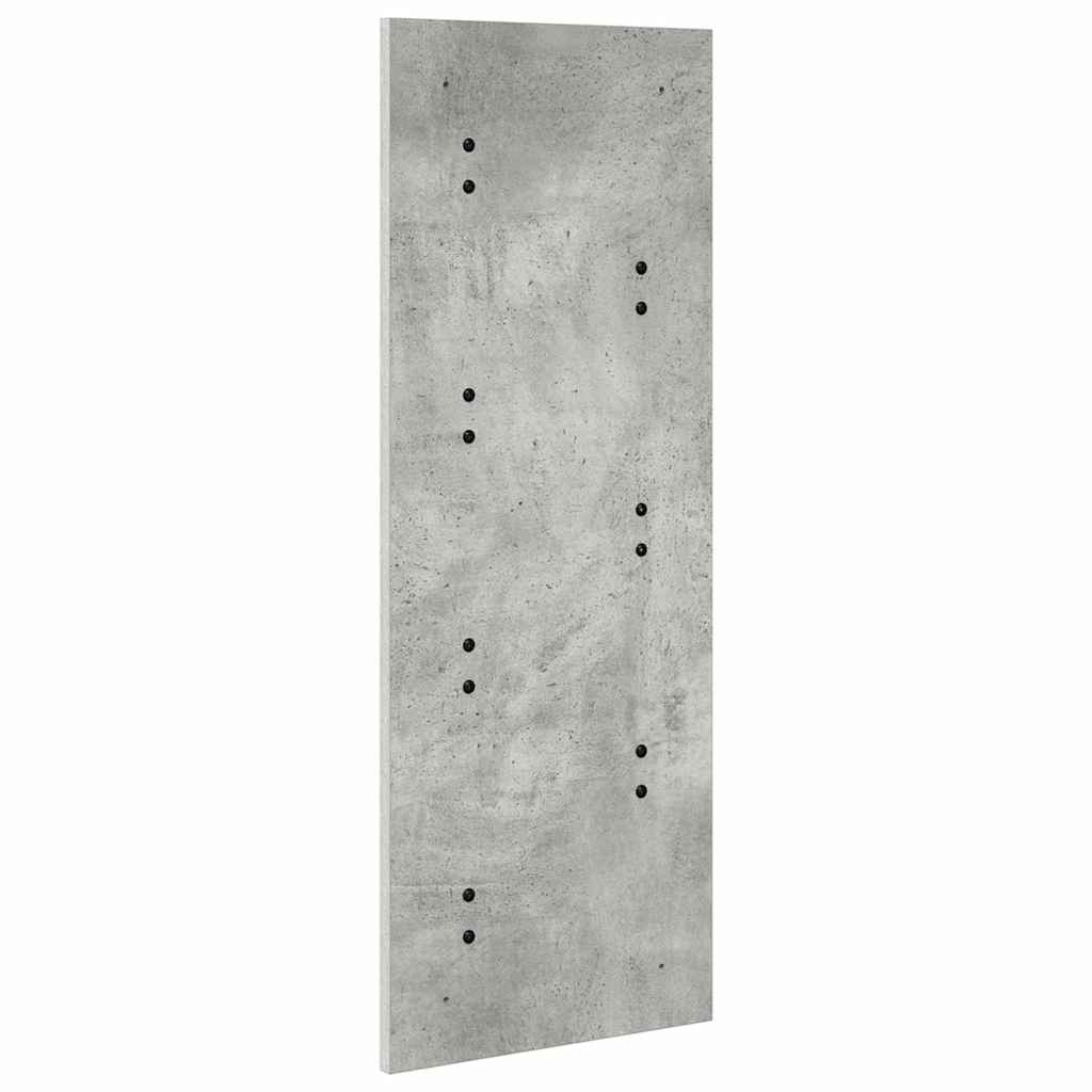 vidaXL Appendiabiti a muro Grigio cemento 30 x 1.5 x 80 cm