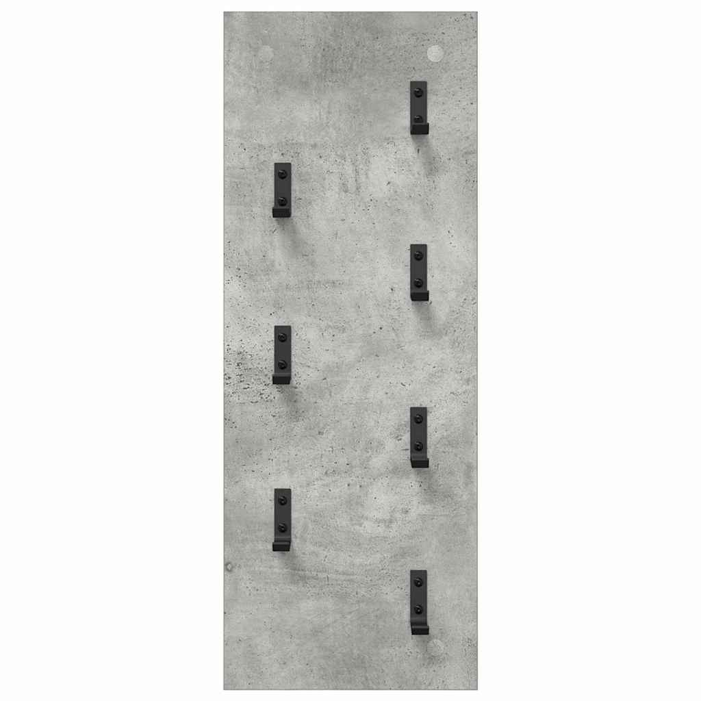 Appendiabiti a muro Grigio cemento 30 x 1.5 x 80 cm 874470
