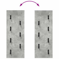 Appendiabiti a muro Grigio cemento 30 x 1.5 x 80 cm 874470