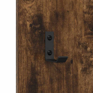 Appendiabiti a muro Rovere fumo 30 x 1.5 x 80 cm 874471