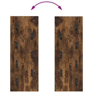 Appendiabiti a muro Rovere fumo 30 x 1.5 x 80 cm 874471