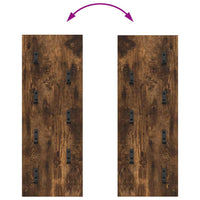 vidaXL Appendiabiti a muro Rovere fumo 30 x 1.5 x 80 cm