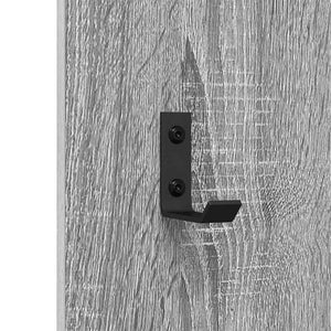 vidaXL Appendiabiti a muro Grigio sonoma 30 x 1.5 x 80 cm