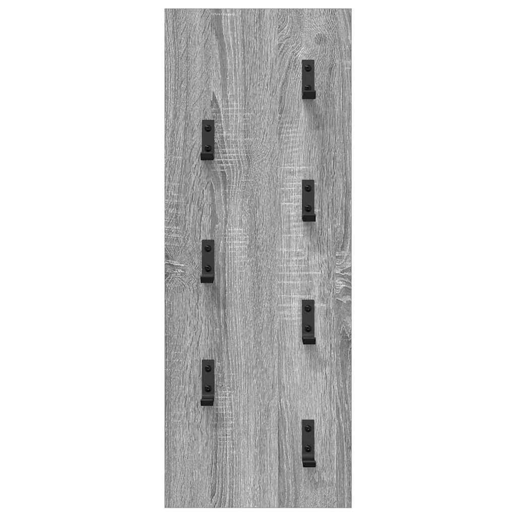Appendiabiti a muro Grigio sonoma 30 x 1.5 x 80 cm 874472