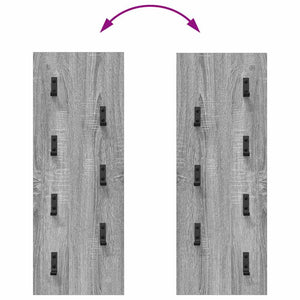 Appendiabiti a muro Grigio sonoma 30 x 1.5 x 80 cm 874472