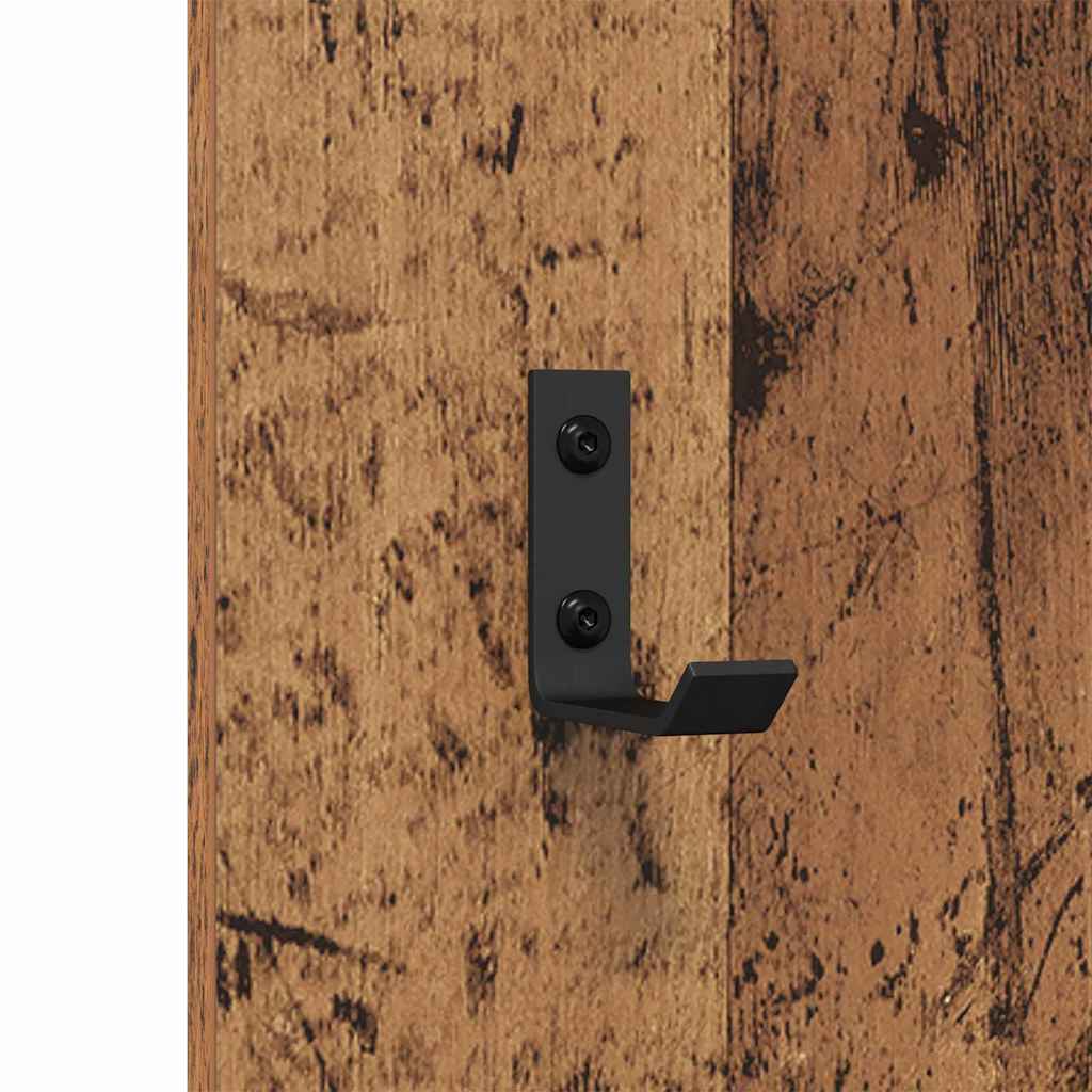 Appendiabiti a muro Legno vecchio 30 x 1.5 x 80 cm 874473