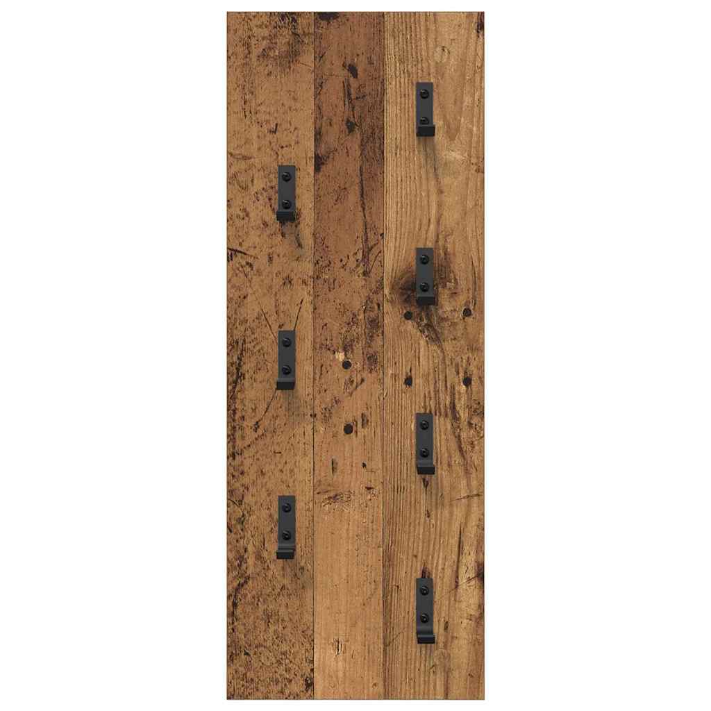 Appendiabiti a muro Legno vecchio 30 x 1.5 x 80 cm 874473