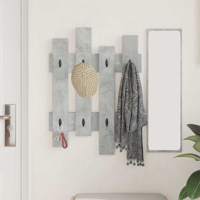 Appendiabiti a muro Grigio cemento 60 x 3 x 82 cm 874478