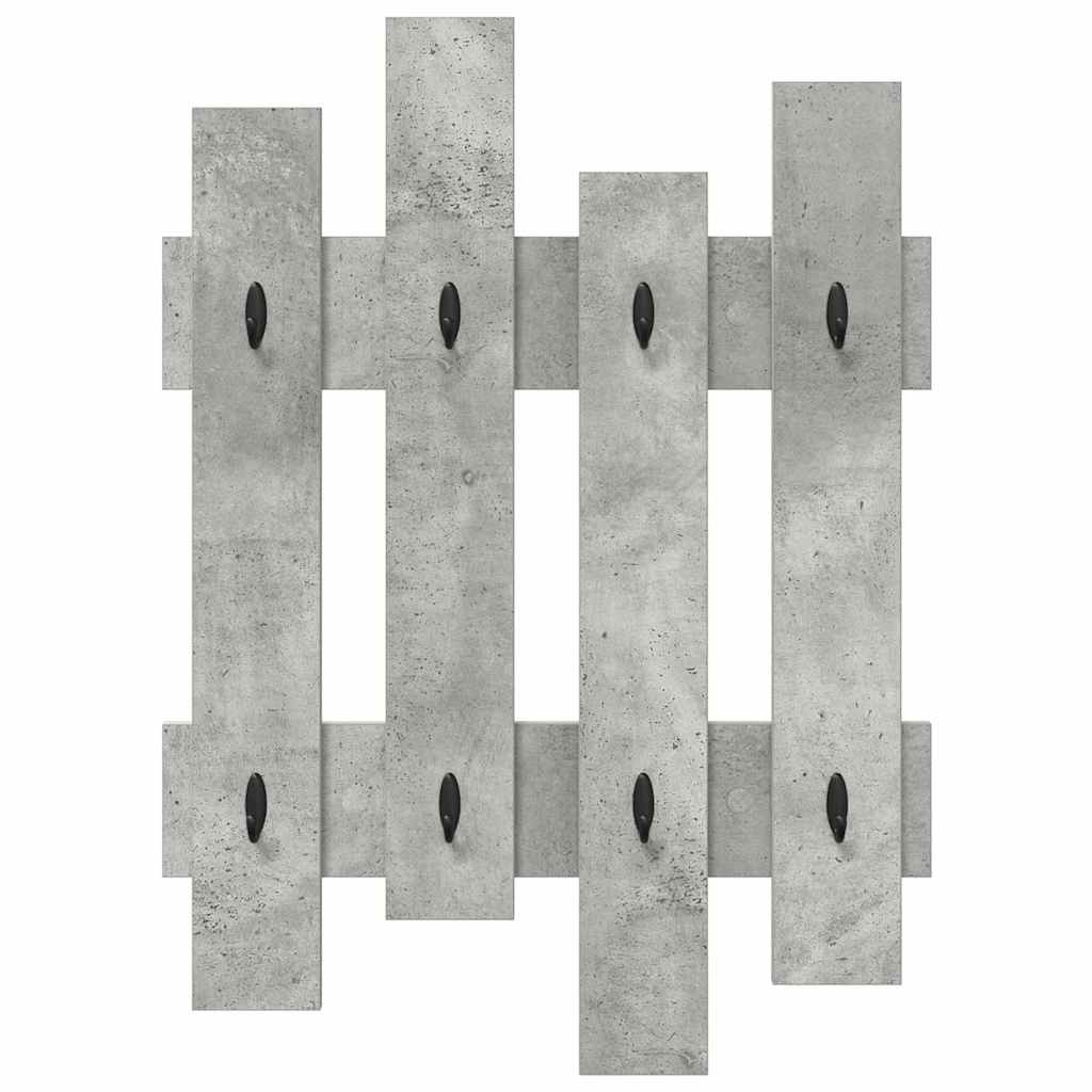 Appendiabiti a muro Grigio cemento 60 x 3 x 82 cm 874478