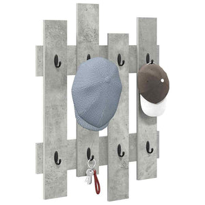 Appendiabiti a muro Grigio cemento 60 x 3 x 82 cm 874478