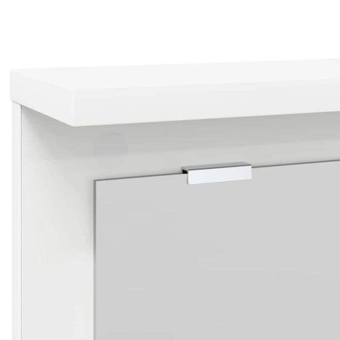 vidaXL Appendiabiti a muro Bianco 85 x 10 x 45 cm Legno multistrato