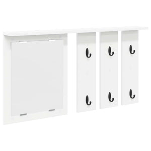 Appendiabiti a muro Bianco 85 x 10 x 45 cm Legno multistrato 874483