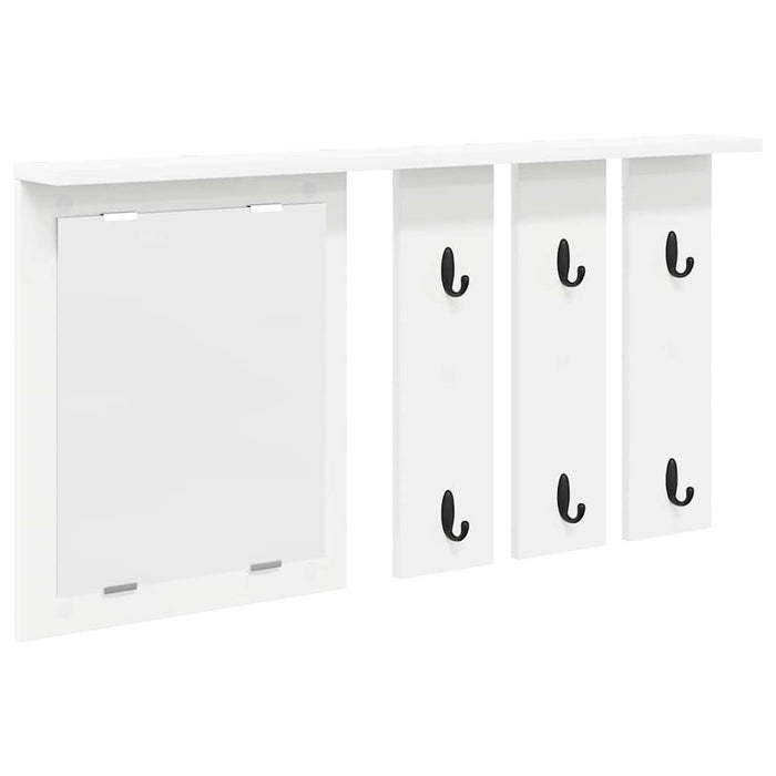Appendiabiti a muro Bianco 85 x 10 x 45 cm Legno multistrato 874483