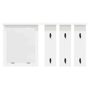Appendiabiti a muro Bianco 85 x 10 x 45 cm Legno multistrato 874483