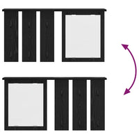 Appendiabiti a muro con lo scaffale Rovere nero 85 x 10 x 45 cm 874484