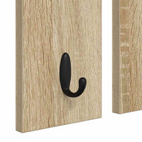 Appendiabiti a muro con specchio-Attaccapanni con specchio rovere sonoma 85 x 10 x 45 cm
