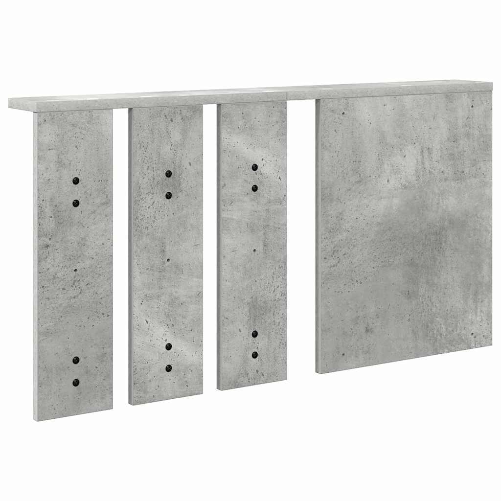 Appendiabiti a muro con specchio Grigio cemento 85 x 10 x 45 cm 874486