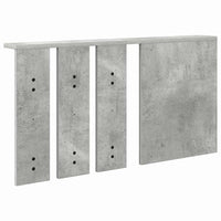 Appendiabiti a muro con specchio Grigio cemento 85 x 10 x 45 cm 874486