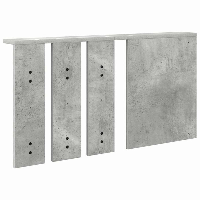 vidaXL Appendiabiti a muro con specchio Grigio cemento 85 x 10 x 45 cm