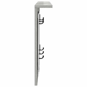 Appendiabiti a muro con specchio Grigio cemento 85 x 10 x 45 cm 874486