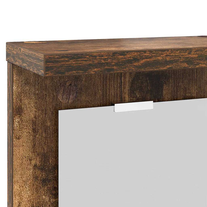 Appendiabiti a muro con lo scaffale Rovere fumo 85 x 10 x 45 cm 874487