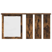 vidaXL Appendiabiti a muro con lo scaffale Rovere fumo 85 x 10 x 45 cm