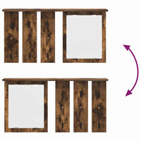 Appendiabiti a muro con lo scaffale Rovere fumo 85 x 10 x 45 cm 874487